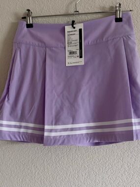 Calia Lavender Women's Athletic Skort with White Double Hem Stripes Size 2